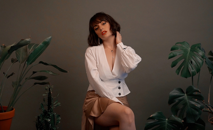 Phoebe Day seated Phoebe Day seated